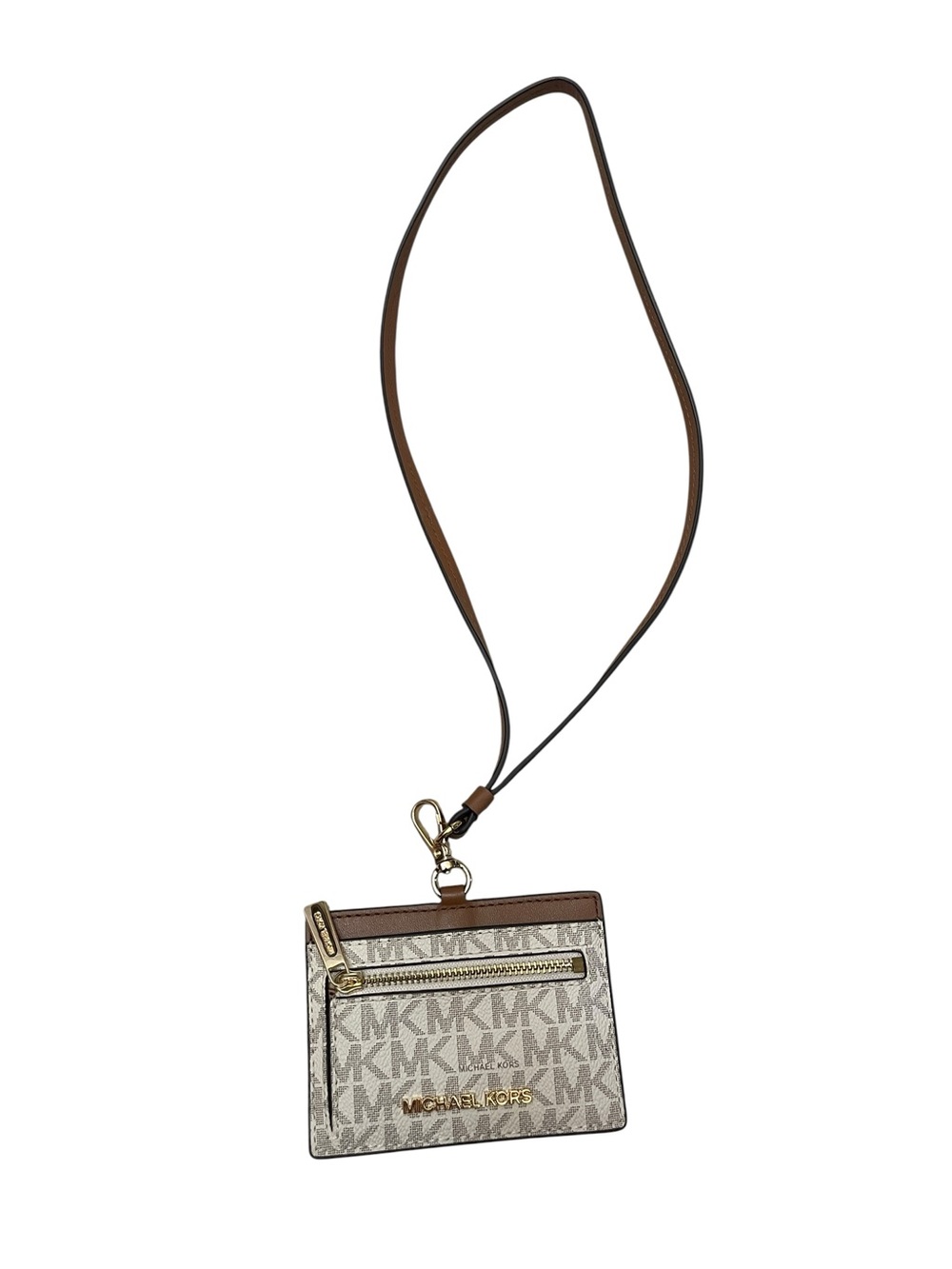 Michael Kors Jet Set Travel Logo Card and ID Case Lanyard MK Logo